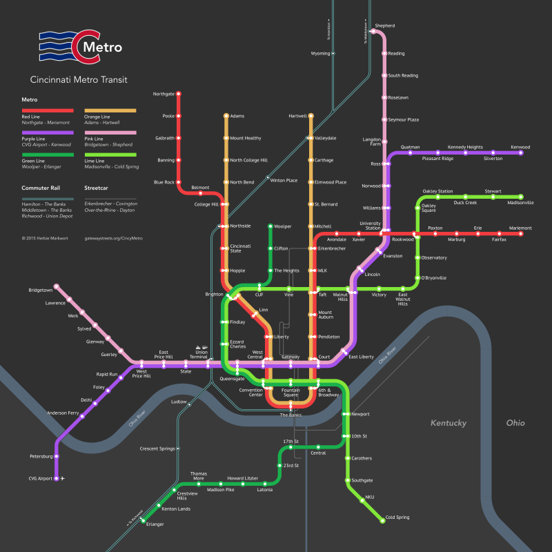 Cincinnati Metro Map