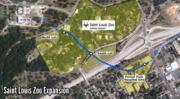 Map of Saint Louis Zoo Expansion